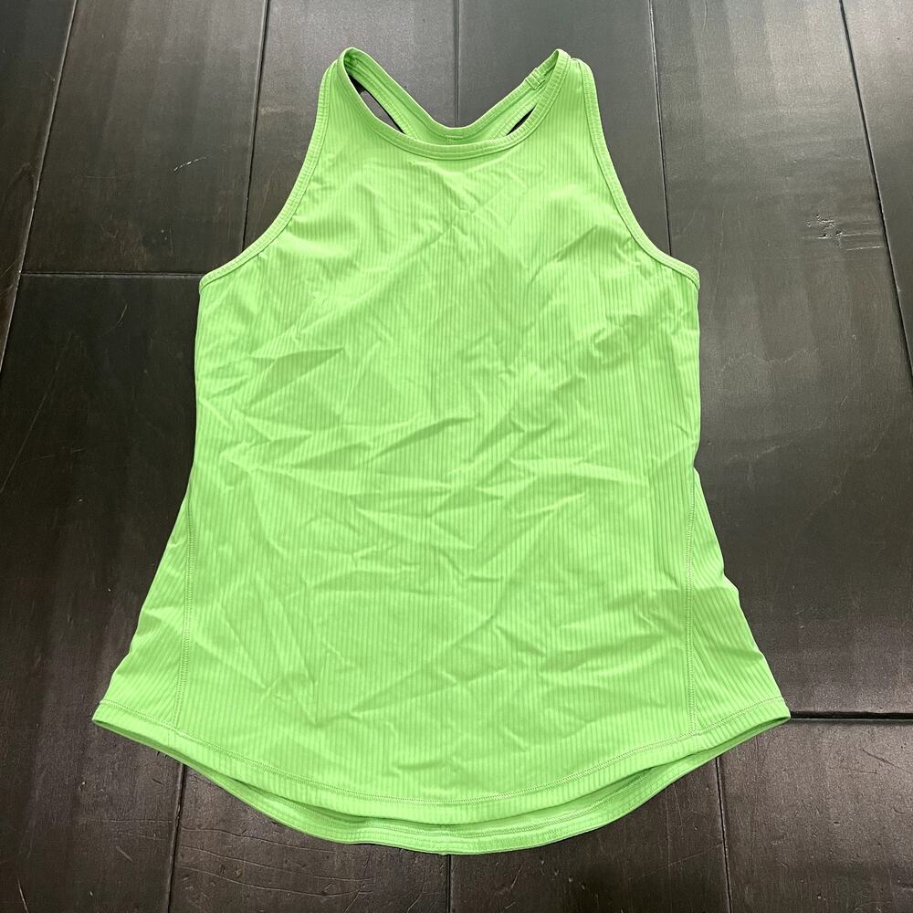 Lululemon Base Pace Ribbed Tank Top Scream Green Light Women's Size 4